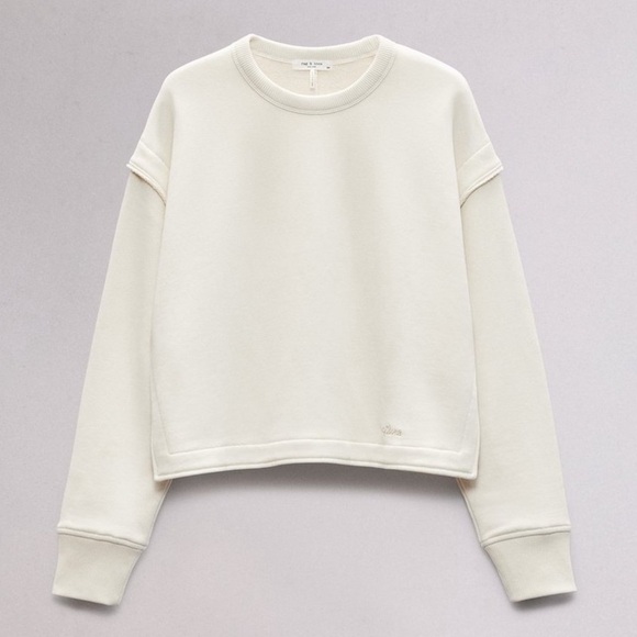 RAG & BONE NWOT Jo Cotton Blend Top in Ivory - Picture 6 of 12